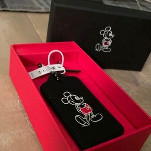 Rare Coach Mickey Mouse key bob NWT